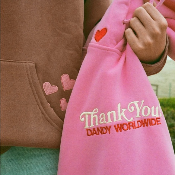 "Quality Time" Oversized Lux Hoodie in Pink - Picture 3 of 8